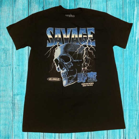 Scene Kid Shirt Emo Skull Savage Shirt Juice Wrld Lucid Dreams Drop Dead Zumiez - Picture 1 of 5